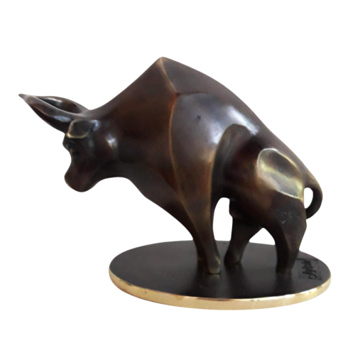 "Bull" Contemporary Bronze Animal Sculpture by Veaceslav Jiglitski, Sculpture for Sale on Singulart