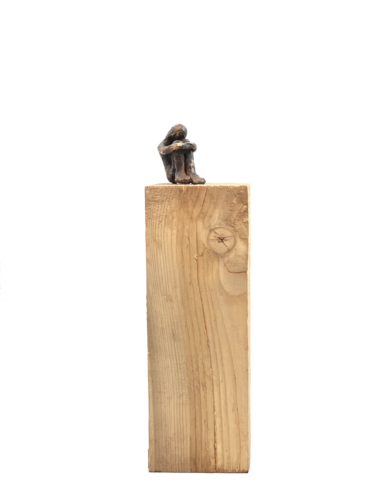 Contemplation in Bronze von Lamia Fakhoury, Skulptur kaufen auf Singulart