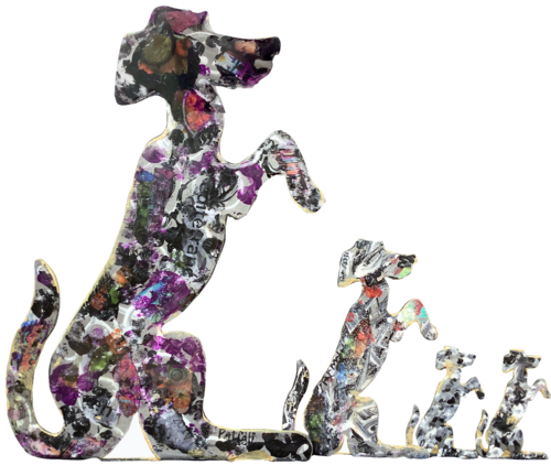 FAMILY PATTI DOGS di PatMoli, Scultura in vendita su Singulart