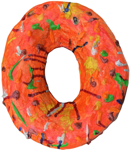 GROS DONUT ORANGE EN VOLUME by PatMoli, Sculpture for Sale on Singulart