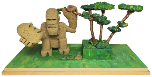 Hamlet in the Jungle. To be or not to be an Ape? de Daniele Nannini, Escultura a la venta en Singulart