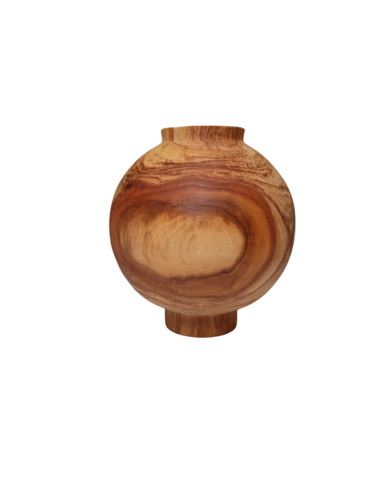 Kugelvase oder Moonjar aus Apfelbaum Holz by Klaus Kirchner, Sculpture for Sale on Singulart