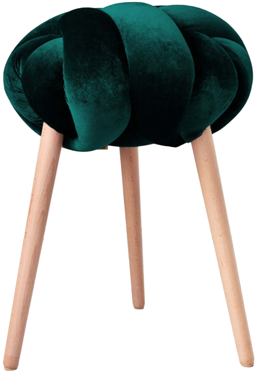 Velvet Knot Stool by Studio Knots (N.D) Seating Textile, Wood SINGULART