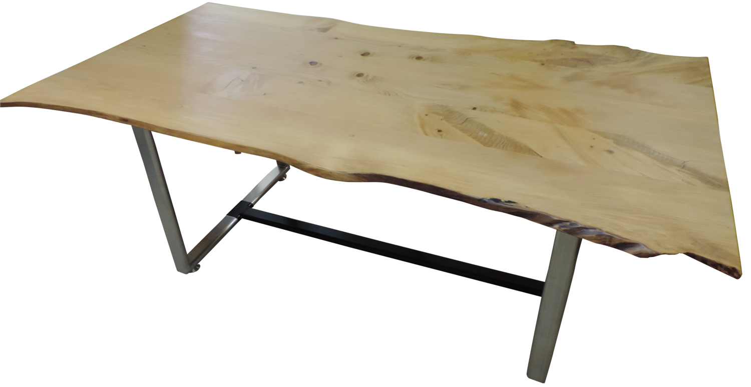 Industrial Farmhouse Style Live Edge Dining Table by JW Woodworks (2022) Tables Wood, Steel