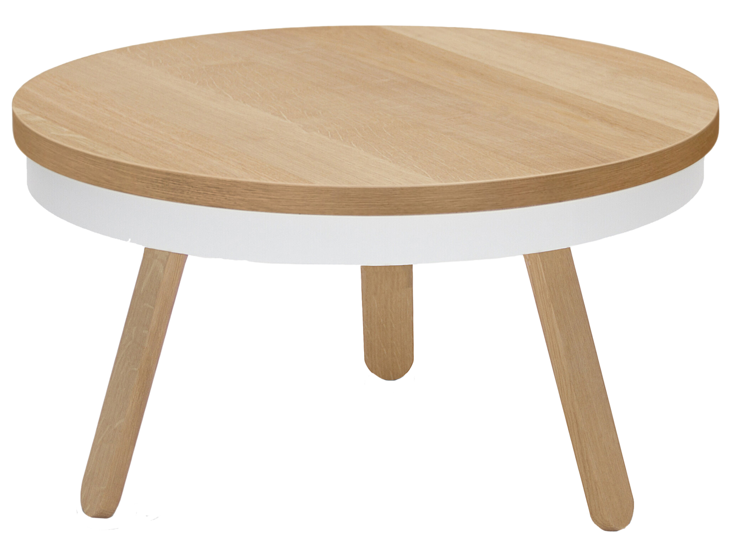 Medium Batea Coffee table Oak/White by Woodendot (N.D) Tables Wood, Steel SINGULART