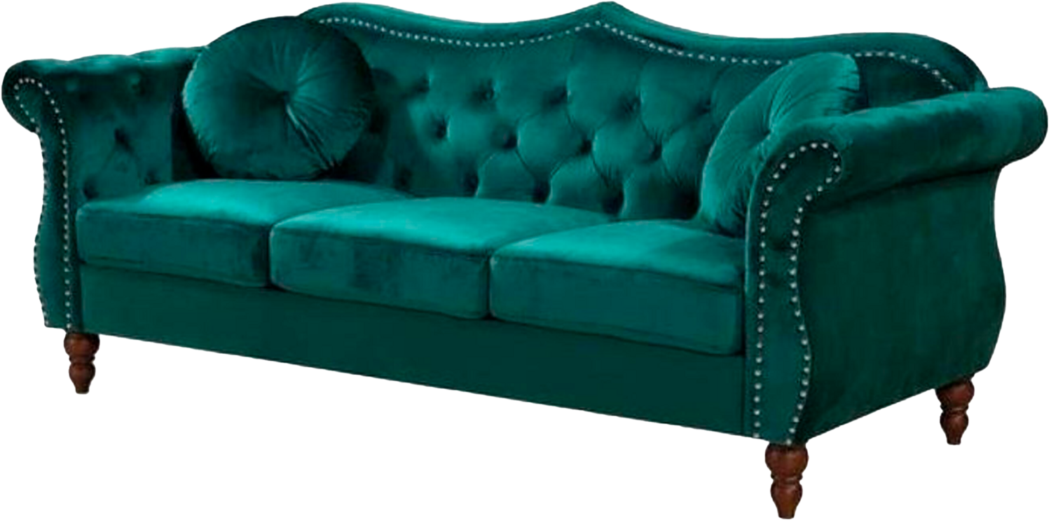 Velvet Sofa by Woodsology (N.D) Seating Textile SINGULART