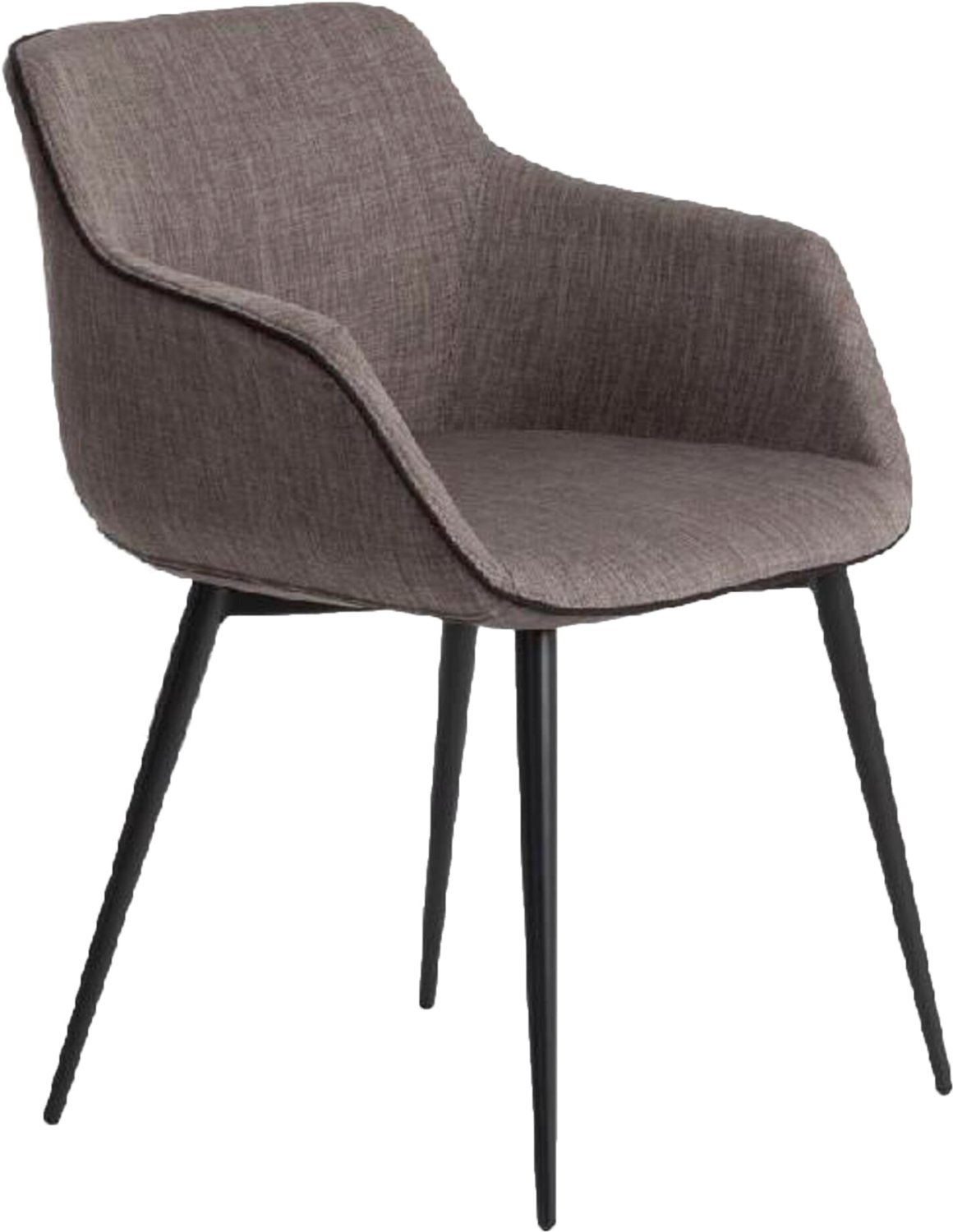 ARMCHAIR UPHOLSTERED IN FABRIC WITH BLACK STEEL FRAME by Angel Cerdá (N