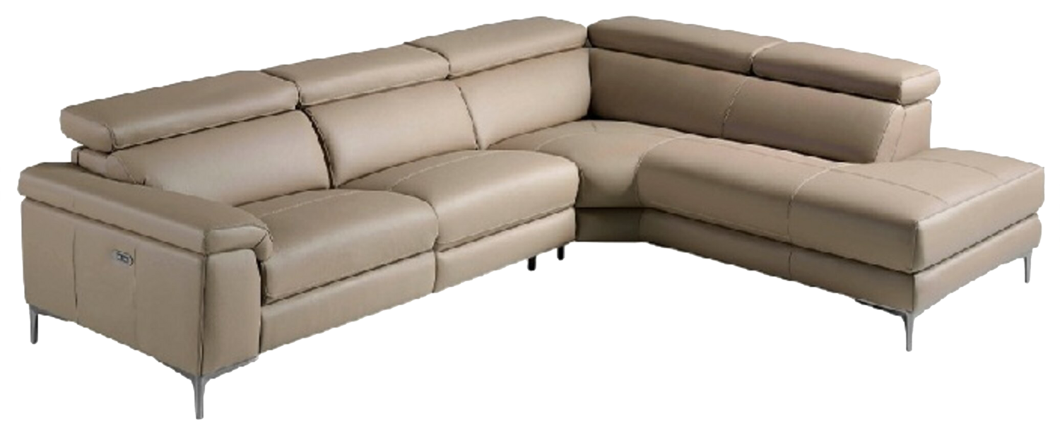 CORNER SOFA UPHOLSTERED IN LEATHER WITH RELAX MECHANISM by Angel Cerdá (N.D) Seating Leather