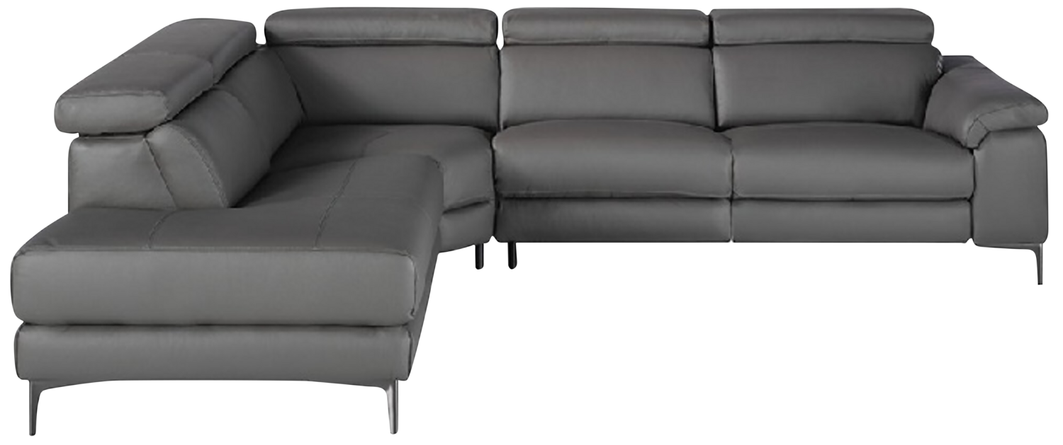 CORNER SOFA UPHOLSTERED IN LEATHER WITH RELAX MECHANISM by Angel Cerdá (N.D) Seating Leather