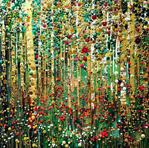 Forest. Precious stones abstract. van Irina BAST, Beeldhouwwerk te koop op Singulart