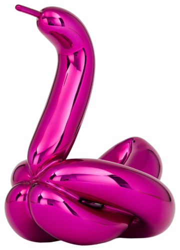 Balloon Swan (Magenta) van Jeff Koons, Beeldhouwwerk te koop op Singulart