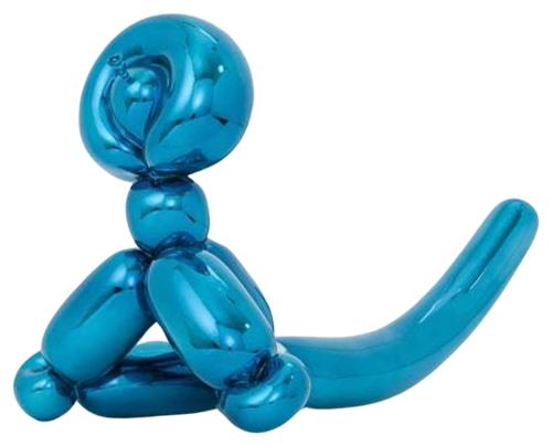 Balloon Monkey (Blue) van Jeff Koons, Beeldhouwwerk te koop op Singulart