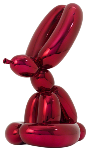 Balloon Rabbit (Red) van Jeff Koons, Beeldhouwwerk te koop op Singulart