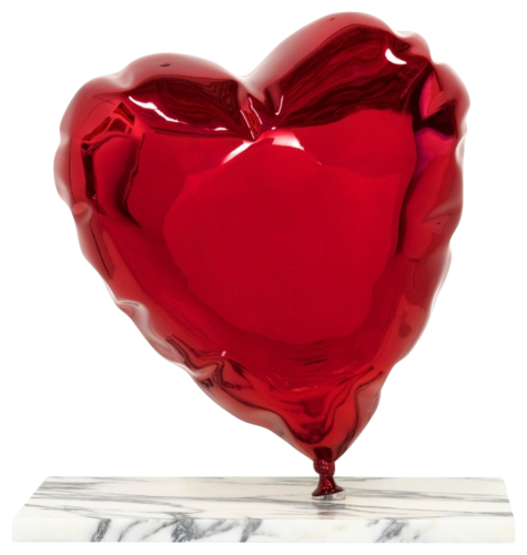 Balloon Heart - Chrome Red van Mr. Brainwash, Beeldhouwwerk te koop op Singulart