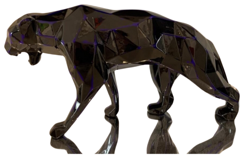 PANTHER DEEP BLACK AND BLUE von Richard Orlinski, Skulptur kaufen auf Singulart