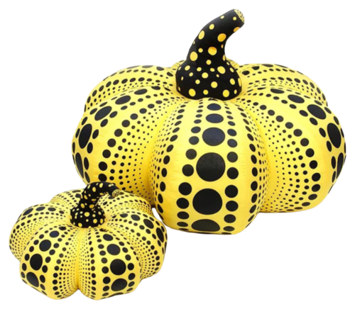 Yayoi Kusama – Pumpkin Plush (Yellow) small van Yayoi Kusama, Beeldhouwwerk te koop op Singulart
