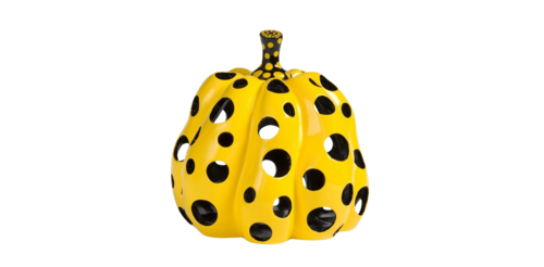 Pumpkin sculpture with holes by Yayoi Kusama, 彫刻 for Sale on Singulart