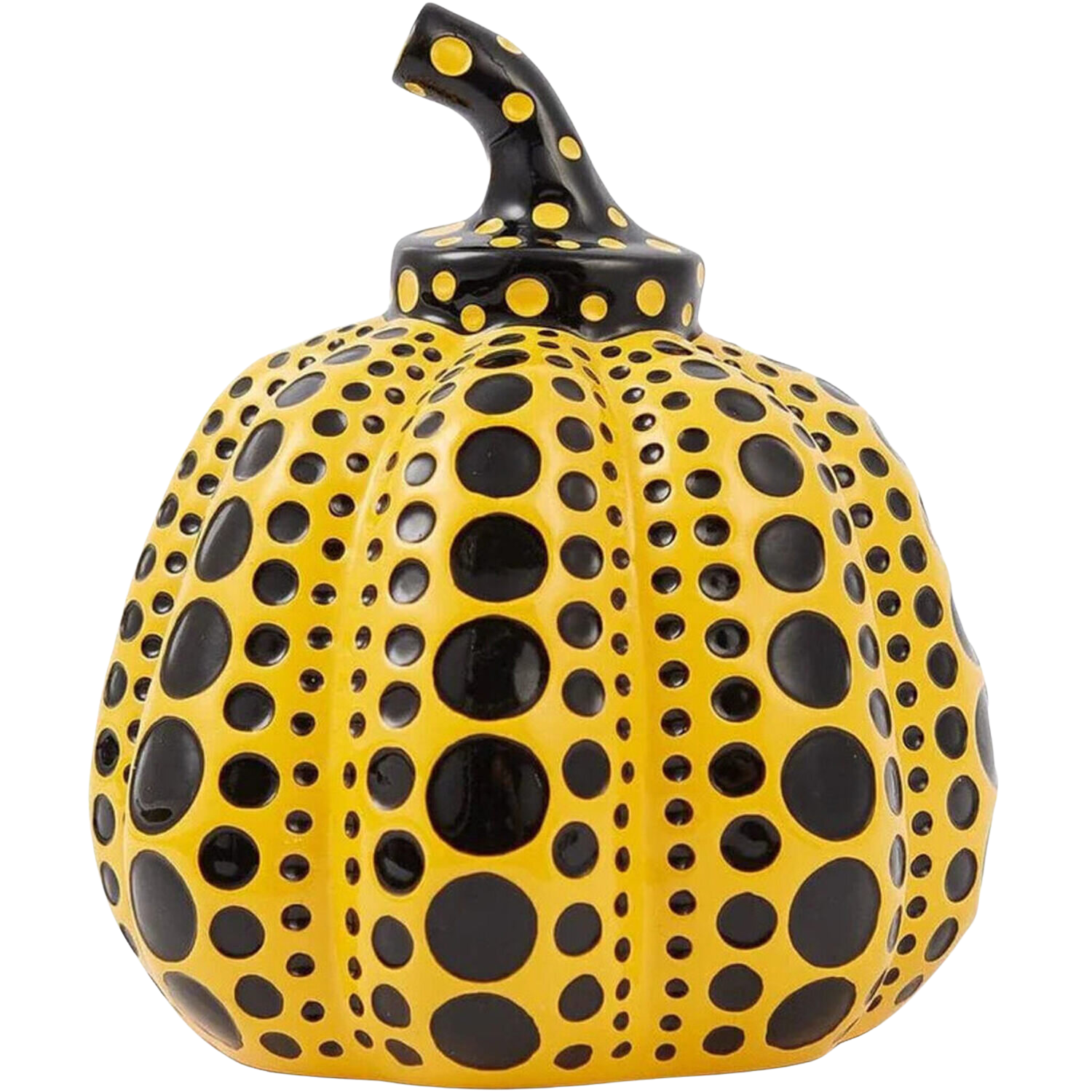 Pumpkin Cast Resin Figure - Yellow Yayoi Kusama Skulptur zu verkaufen