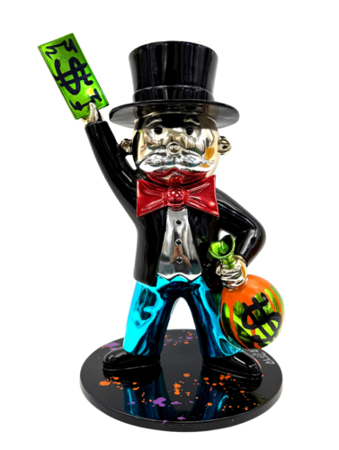Monopoly Man (rare signed acrylic painted sculpture) van Alec Monopoly, Beeldhouwwerk te koop op Singulart