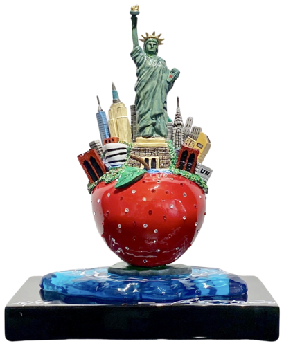 Little Bronze Apple Sculpture by Charles Fazzino, Sculpture for Sale on Singulart
