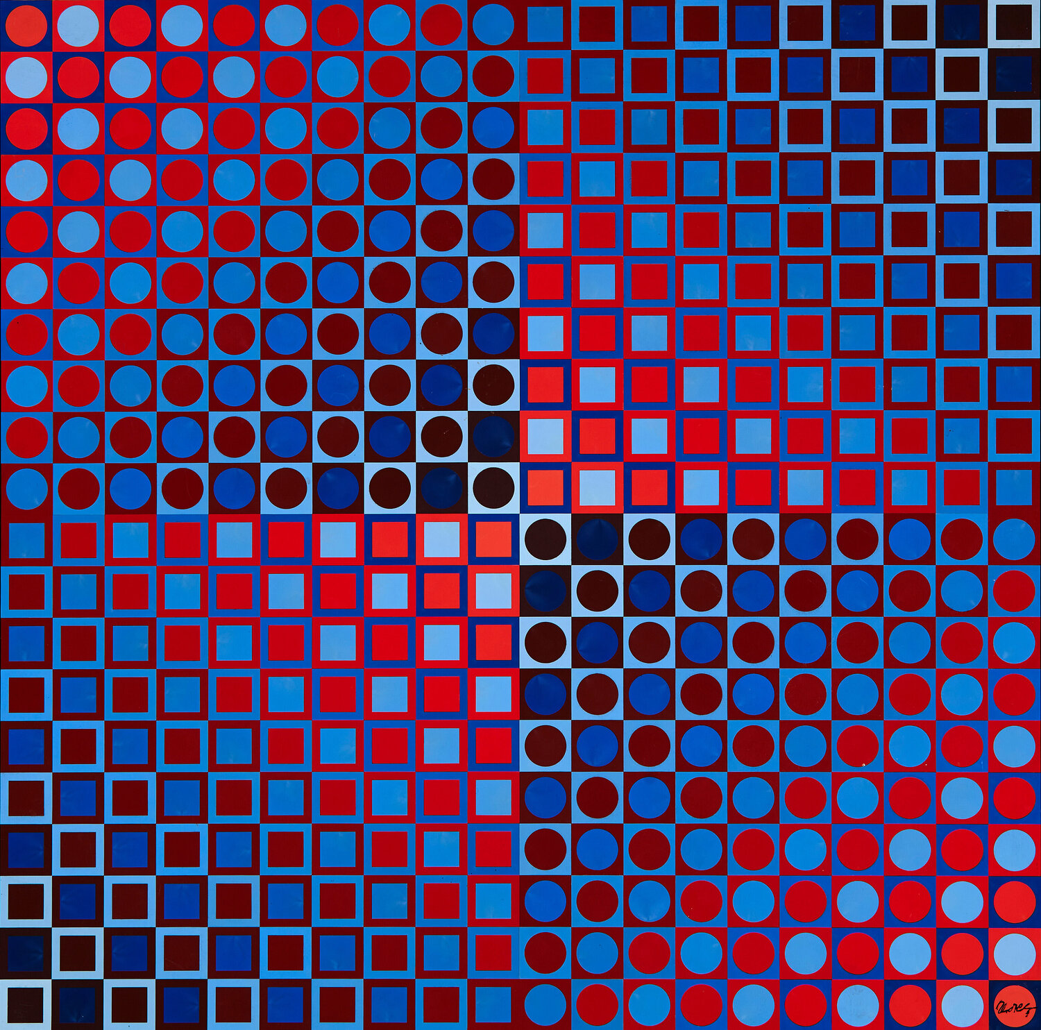 Planetary Folklore 2 R/B Victor Vasarely