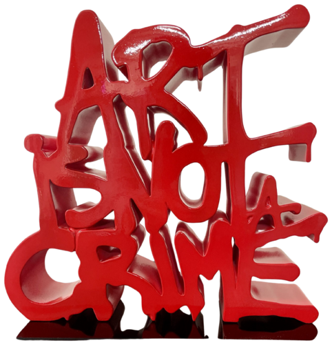 ART IS NOT A CRIME RED by N NATHAN, 조각 for Sale on Singulart