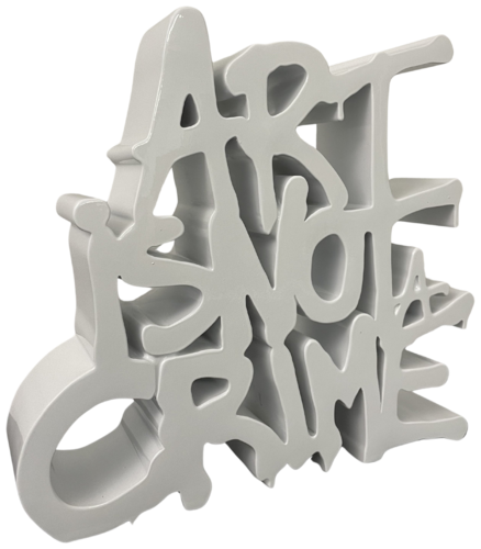 ART IS NOT A CRIME WHITE di N NATHAN, Scultura in vendita su Singulart