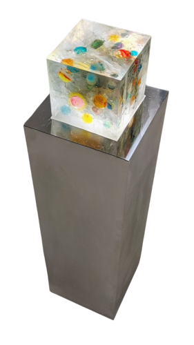 spherical cube light objekt by Klaus Angeli, Sculpture for Sale on Singulart