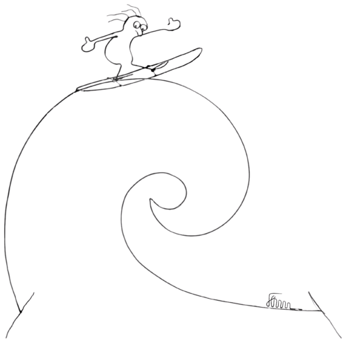 Surfing de Amédé Flum, Escultura a la venta en Singulart