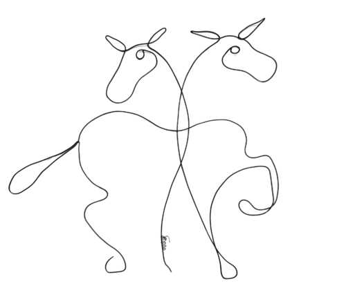 Les Chevaux blanc van Amédé Flum, Beeldhouwwerk te koop op Singulart