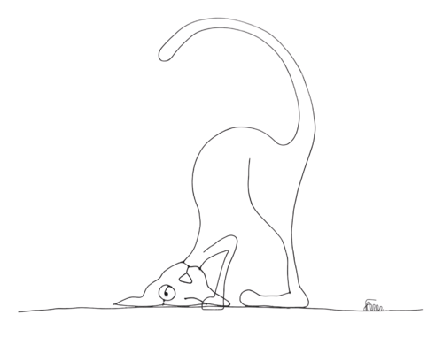 Yoga Cat van Amédé Flum, Beeldhouwwerk te koop op Singulart