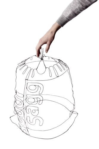 Bebbi Sack - Swiss trashbag di Amédé Flum, Scultura in vendita su Singulart