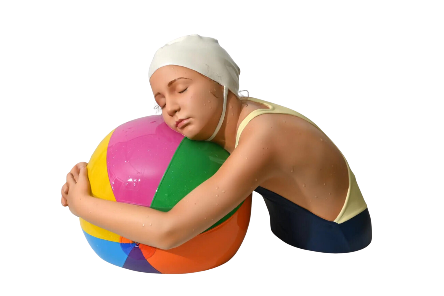 Miniature Brooke with  Beach Ball II, with chin strap Carole A. Feuerman Skulptur zu verkaufen