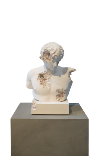 Rose Quartz Eroded Bust of Antinous van Daniel Arsham, Beeldhouwwerk te koop op Singulart