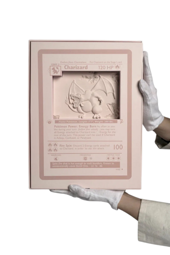 Pink Crystalized Charizard Card by Daniel Arsham, Sculpture for Sale on Singulart