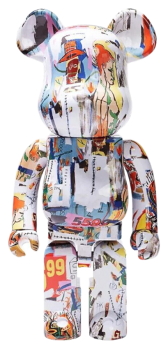Jean-Michel Basquiat #5 100% & 400% Set by BE@RBRICK (2022
