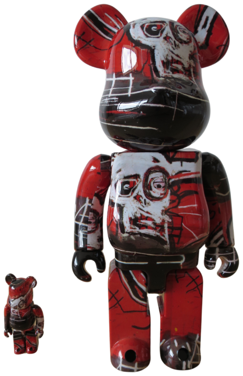 Jean-Michel Basquiat #5 100% & 400% Set by BE@RBRICK (2022