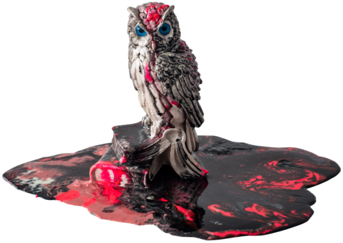 Owl of wisdom dark van Antoni Dragan, Beeldhouwwerk te koop op Singulart