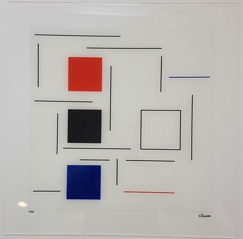Untitled (White, Red, Blue. Black) van Geneviève Claisse, Beeldhouwwerk te koop op Singulart