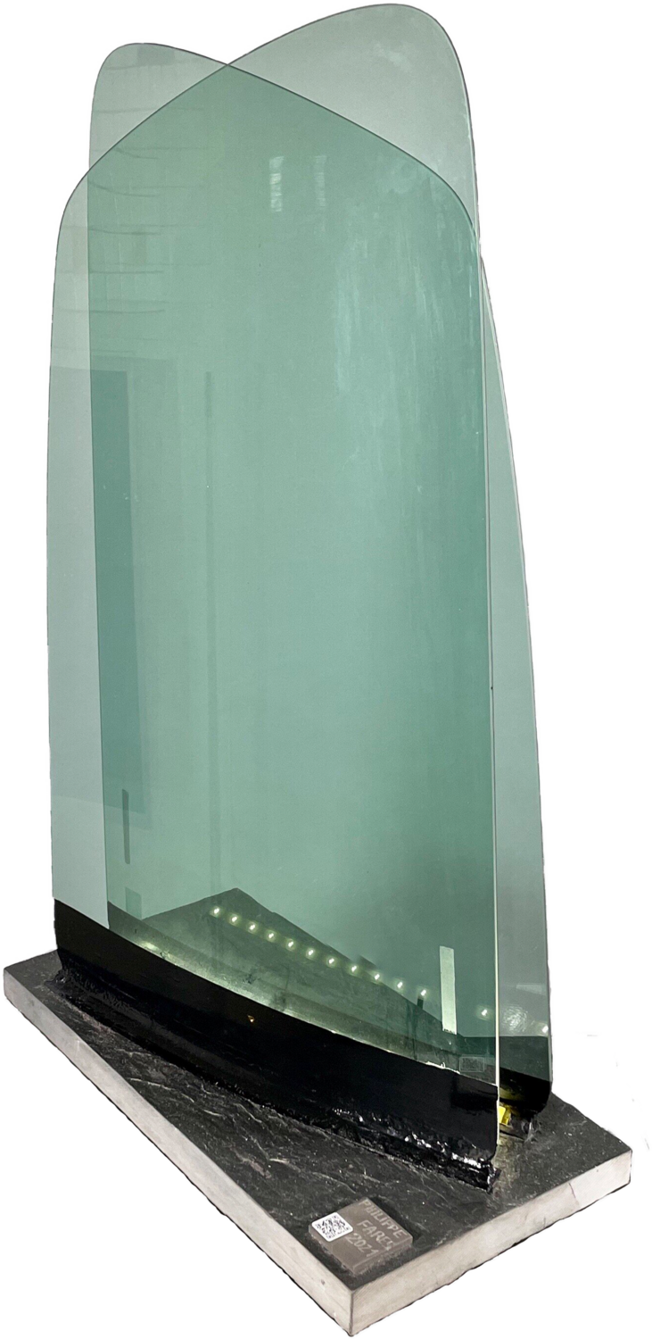 FLOAT GLASS 1/6 by Philippe Fares (2021) Sculpture Stone, LED SINGULART