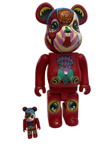 Bearbrick Keiichi Tanaami 100% & 400% (Be@rbrick, Red) by Keiichi Tanaami, Sculpture for Sale on Singulart
