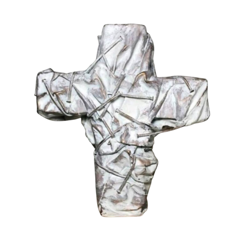 Nagelkreuz, hell von Günther Uecker, Skulptur kaufen auf Singulart