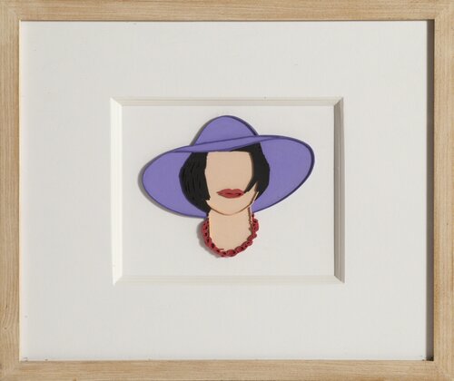 Monica with a Purple Hat van Tom Wesselmann, Beeldhouwwerk te koop op Singulart