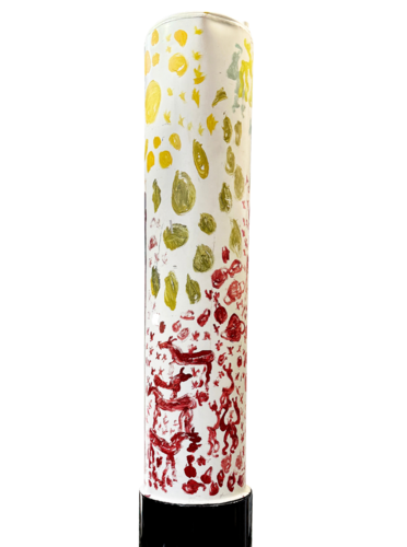 Urban Totem (original mixed media painted on found water tank) von Purvis Young, Skulptur kaufen auf Singulart
