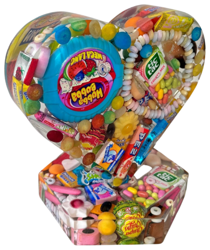 skulptur herz love candy resinart popart by michael pfannschmidt, Sculpture for Sale on Singulart