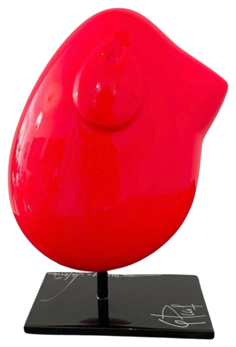 Piaf Classic Uni (Glossy Pink) von Valérie Marty, Skulptur kaufen auf Singulart