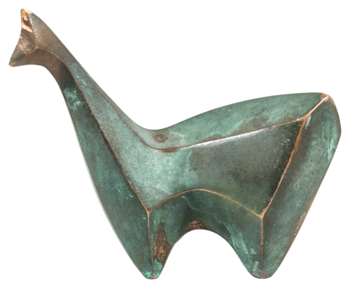 Medium Cubic Green Llama Two de Jesus Valencia, Escultura a la venta en Singulart