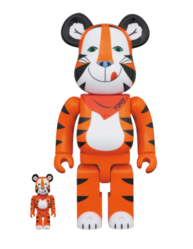 Medicom Toy - Bearbrick x Kellogg's Tony The Tiger Vintage Ver. 100% & 400% Set( Bearbrick) van Medicom Toy, Beeldhouwwerk te koop op Singulart