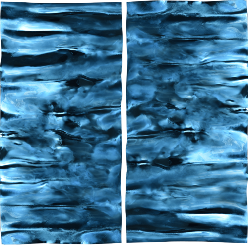 Blue Ice in melting Antarctica / 47"  x 47" di Anna Sidi-Yacoub, Scultura in vendita su Singulart