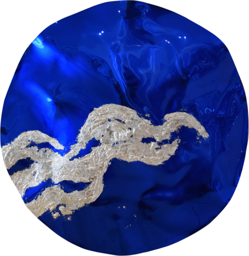 The Big Wave on blue seascape 3-D 90 cm Unique Sculpture de Anna Sidi-Yacoub, Escultura a la venta en Singulart